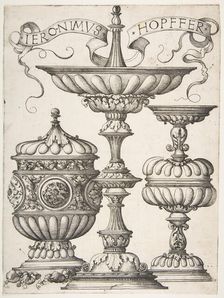 Three Vessels, 16th century. Creator: Hieronymus Hopfer