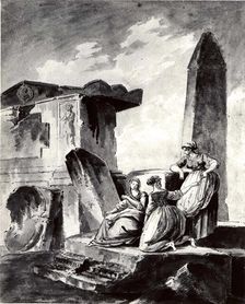 Three Young Girls by Ruins, ca. 1790. Creator: copy after Hubert Robert
