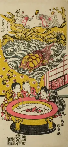 Three Young Dreamers, c. 1760. Creator: Torii Kiyohiro