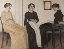 Three young women, 1888. Creator: Hammershøi, Vilhelm (1864-1916)