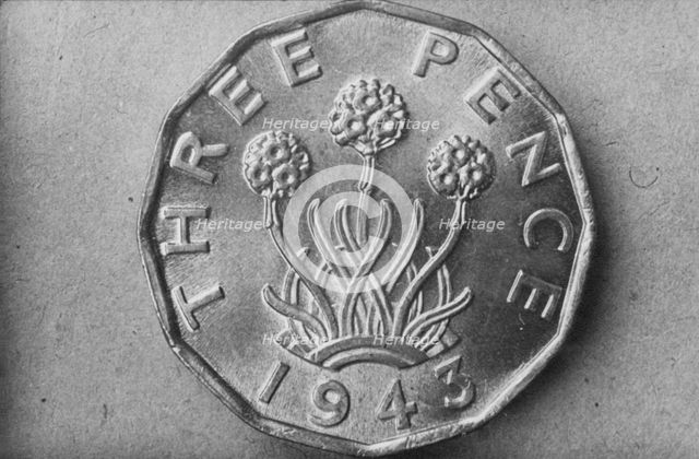 Threepenny-piece, c1955, Creator: Arthur Charles Kirby Ware.
