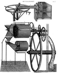Threshing machine by Andrew Meikle, Scottish inventor and millwright, 1811