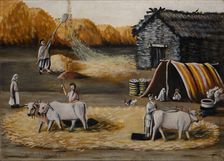 Threshing Floor. Creator: Pirosmani, Niko (1862-1918)