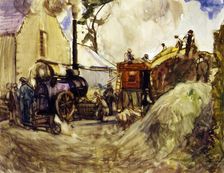Threshing in the Cotswolds, c1909. Creator: Frances Hodgkins