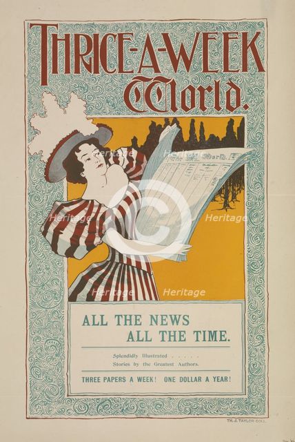 Thrice-a-week world. Dec. '96, c1893 - 1897. Creator: Unknown.
