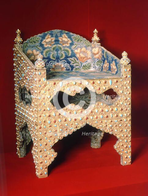 Throne of the Tsar Boris Godunov, early 17th century. Artist: Iranian Master