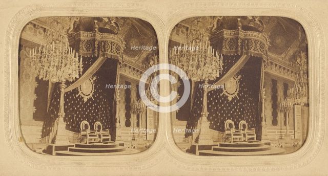 Throne at Versailles, about 1860. Creator: Unknown.