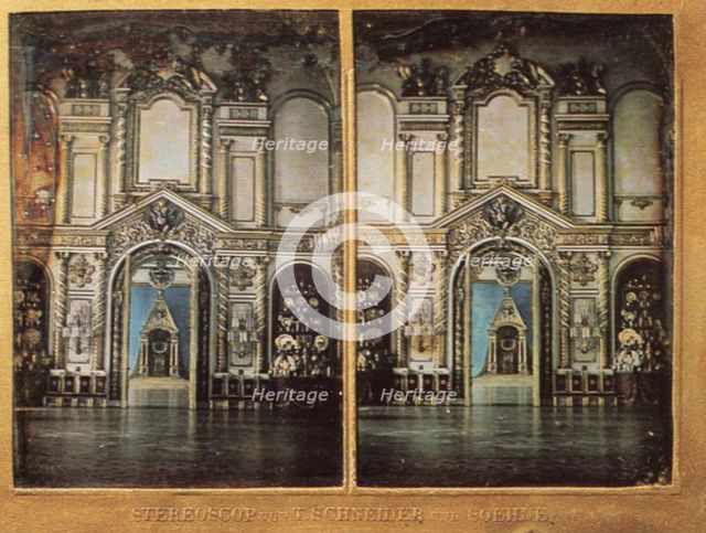 Throne Hall in the Moscow Kremlin, Russia, 1861.  Artist: Wilhelm Schneider