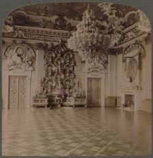 Throne Room, Royal Palace, Berlin, with-plate-laden sideboard and regal decorations, Germany 1903 Creator: Underwood & Underwood