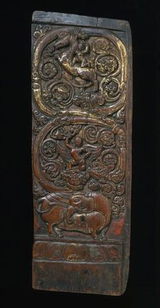 Throneback Panel, 14th century. Creator: Unknown