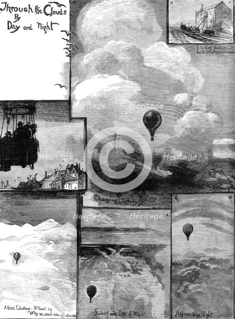 Through the Clouds by Day and Night, 1881. Creator: Unknown.