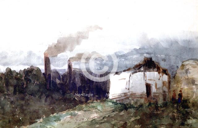 'Through the Industrial Landscape', 1850-1855. Artist: Edmond De Concourt