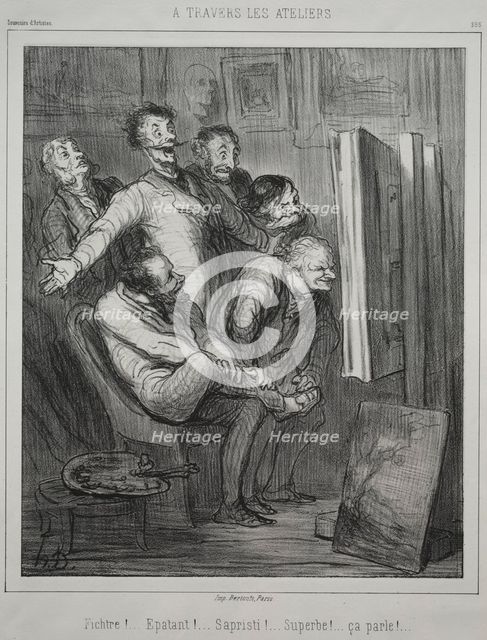 Through the Studios, 1862. Creator: Honoré Daumier (French, 1808-1879).