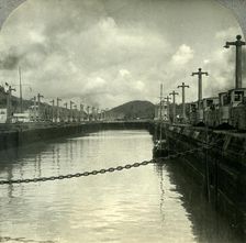 Through the Panama Canal, Pedro Miguel Locks c1930s. Creator: Unknown