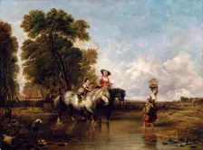 Through a Ford 19th century. Artist: William Shayer