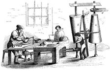 Throwing an earthenware vessel, c1860