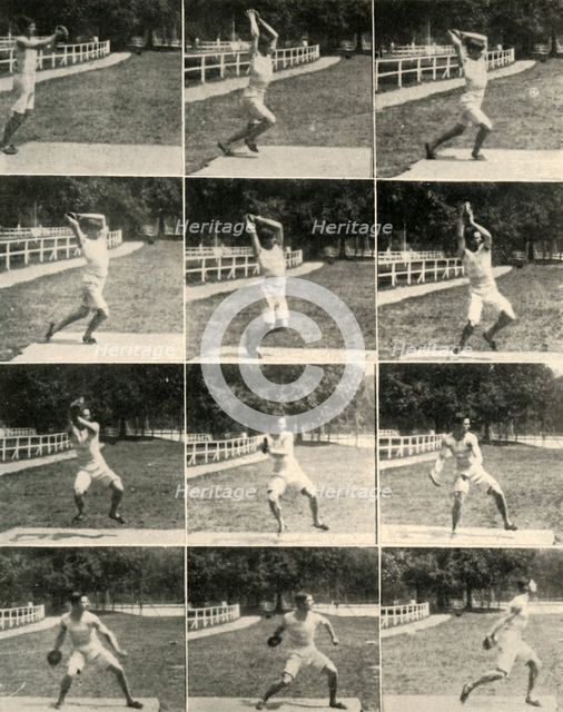 Throwing the discus without turning, 1908. Creator: Unknown.