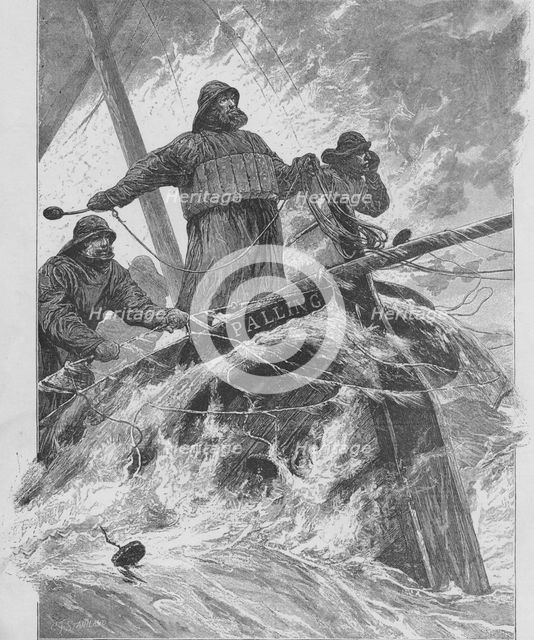 'Throwing the Life-Line', 1890. Creator: Unknown.
