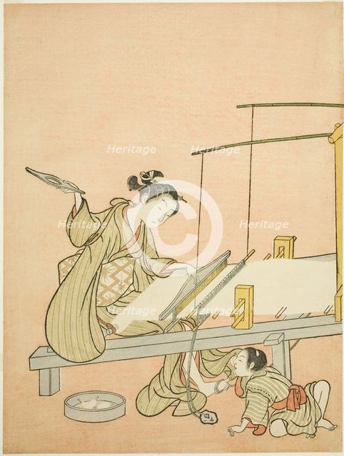 Throwing the Shuttle, c. 1766/67. Creator: Suzuki Harunobu.