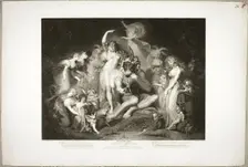 Titania and Bottom with the Ass's Head, 1796. Creator: Jean Pierre Simon