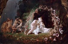 Gallery image of Titania Sleeping. Artist: Dadd, Richard (1819-1887)