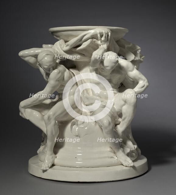Titans, Support for a Vase, c. 1877. Creator: Auguste Rodin (French, 1840-1917); Albert-Ernest Carrier-Belleuse (French, 1824-1887), probably by.
