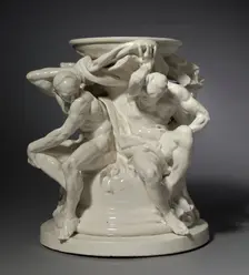 Titans, Support for a Vase, c. 1877. Creator: Auguste Rodin (French, 1840-1917); Albert-Ernest Carrier-Belleuse (French, 1824-1887), probably by