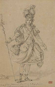 Tithonus. Costume design for the opera Titon et l'Aurore by Jean-Joseph de Mondonville, 1763. Creator: Boucher, François (1703-1770)