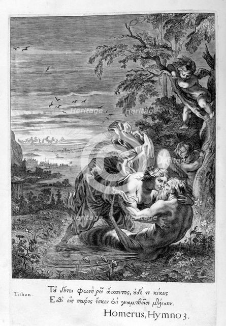 Tithonus, Eos's lover, turned into a grasshopper, 1655. Creator: Unknown.