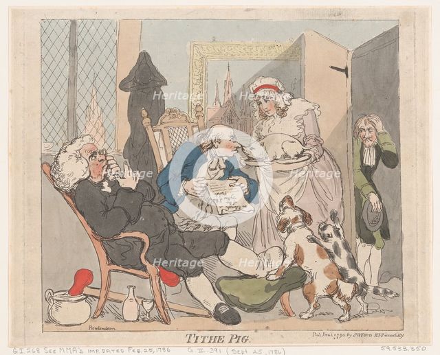 Tithe Pig, January 1, 1790., January 1, 1790. Creator: Thomas Rowlandson.