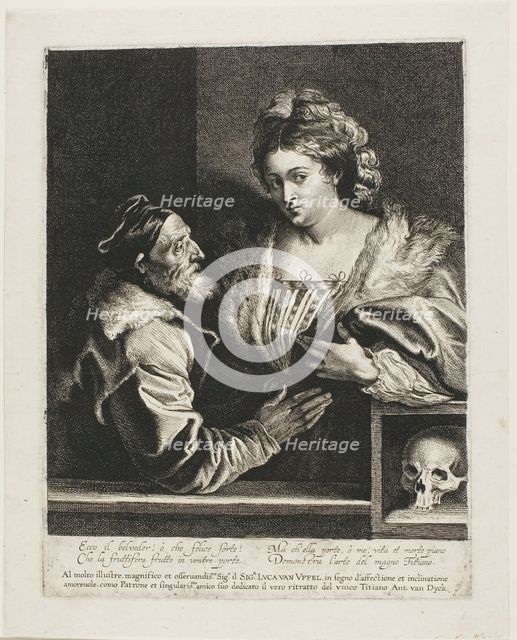 Titian and His Mistress, c. 1620. Creator: Lucas Vorsterman.