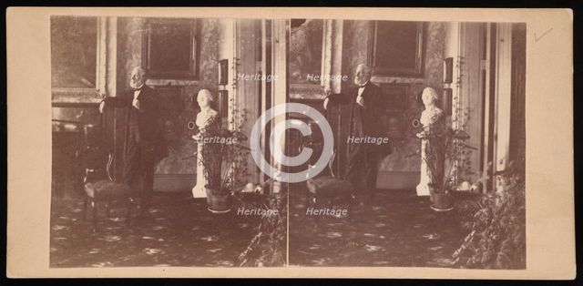 Titian Ramsay Peale at G Street Residence, Washington, D.C. - Front Parlor, Circa 1862. Creator: Titian Ramsay Peale.