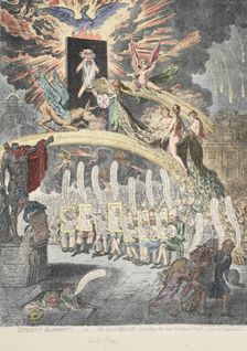 Titianus Redivivus or the Seven Wise Men consulting the new Venetian Oracle ..., 1797
