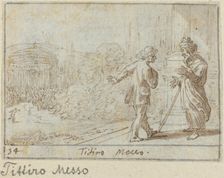 Titiro and Messo, 1640. Creator: Johann Wilhelm Baur