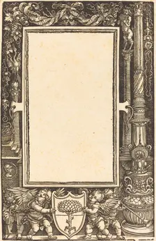 Title-Border with Putti Holding the Pirckheimer Arms, probably 1513. Creator: Albrecht Durer