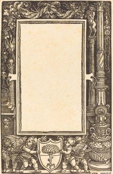 Title-Border with Putti Holding the Pirckheimer Arms, probably 1513. Creator: Albrecht Durer