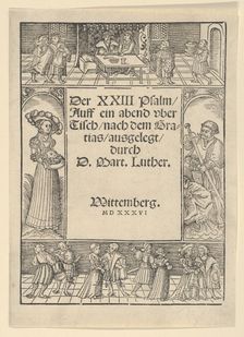 Title-Border with the Story of Salome and St. John the Baptist. Creator: Lucas Cranach the Elder