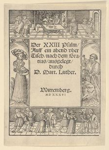 Title-Border with the Story of Salome and St. John the Baptist. Creator: Lucas Cranach the Elder
