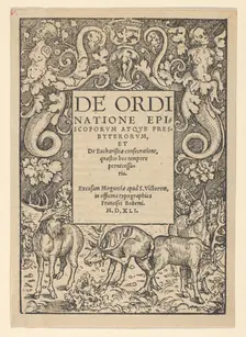 Title-border with Three Stags and a Hind, early 16th century. Creator: Hans Cranach