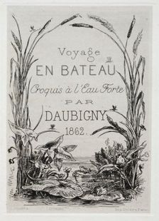 Title Frontispiece for the Album: The Boat Trip, 1861. Creator: Charles François Daubigny (French, 1817-1878)
