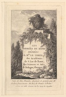 Title, "Les Soirées de Rome".n.d. Creator: Hubert Robert