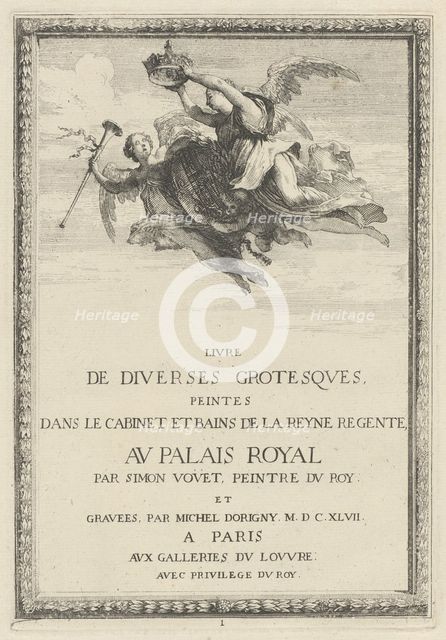 Title Page, 1647. Creator: Michel Dorigny.