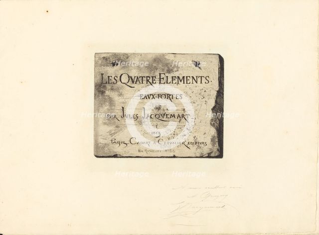 Title Page, 1863. Creator: Jules-Ferdinand Jacquemart.