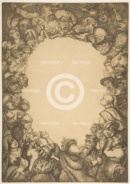 Title Page, The Caricature Magazine, or Mirror of Mirth, November 1808. Creator: Thomas Rowlandson.