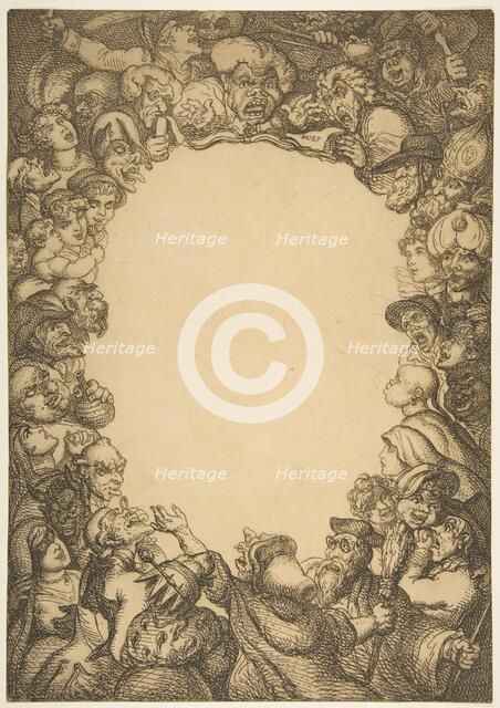 Title Page, The Caricature Magazine, or Mirror of Mirth, November 1808. Creator: Thomas Rowlandson.