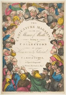 Title Page, The Caricature Magazine, or Mirror of Mirth, November 19, 1808. Creator: Thomas Rowlandson