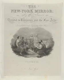 Title Page: The New York Mirror, A Weekly Journal, Devoted to Literature and the Fine Arts..., 1831. Creator: Asher Brown Durand