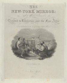 Title Page: The New York Mirror, A Weekly Journal, Devoted to Literature and the Fine Arts..., 1831. Creator: Asher Brown Durand