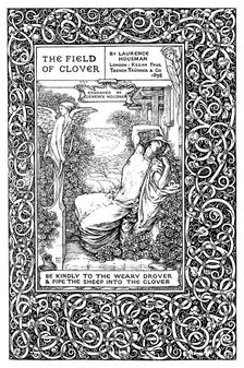 Title page to The Field of Clover, 1899.Artist: Clemence Housman