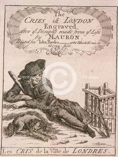 Title page to Cries of London, (c1688?). Artist: Anon